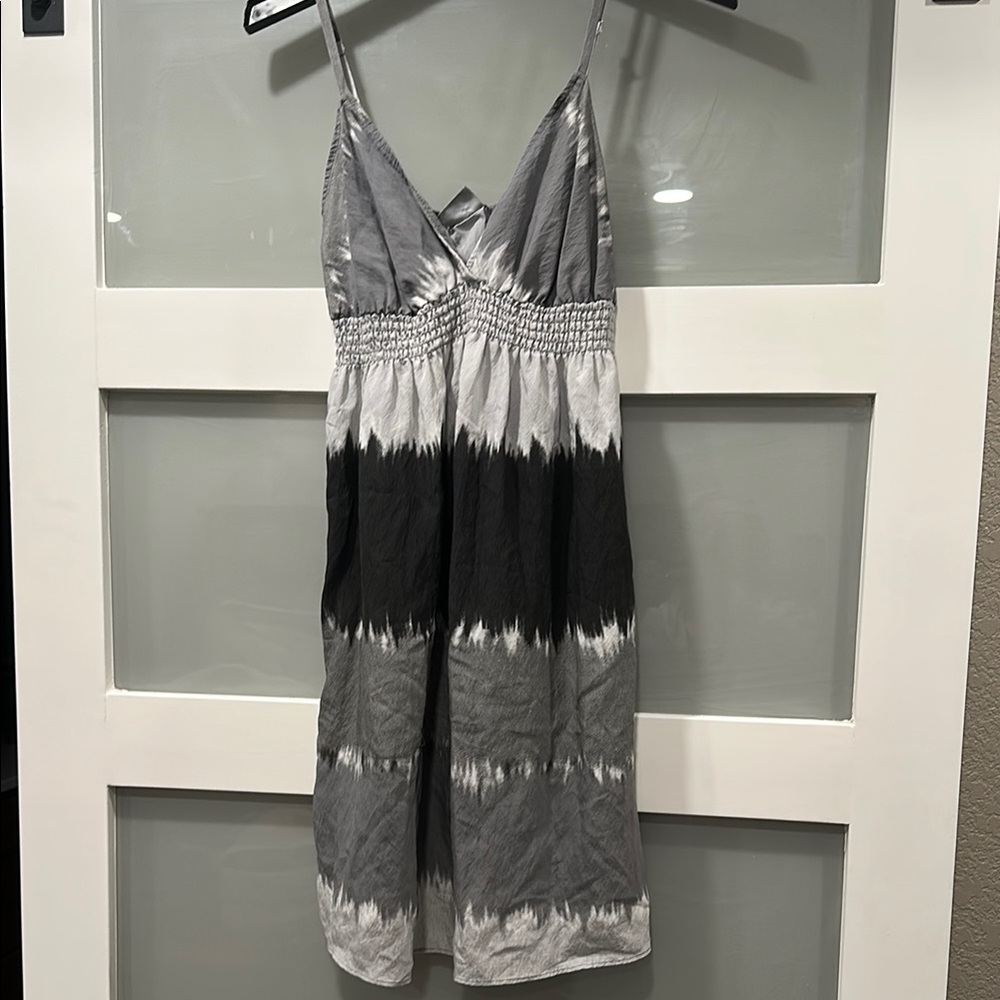 Daytrip Black and White Y2K Sleeveless Boho Sundress